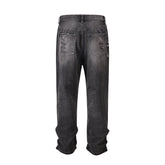 Hearujoy Frayed Hole Washed Pantalones Hombre Baggy Jeans Men's Straight Hip Hop Casual Ropa Y2k Denim Pants Oversized Cargo Trousers